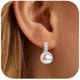 thumbnail image 1 of Aretes Perlas Mujer, Arracadas de Plata 925, Perla, Aretes De Perlas Clásico Totalmente De Plata, Aretes de Novia para Boda, Pendientes de Perlas, 1 of 4