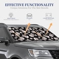 thumbnail image 4 of Lukts black white Skull bone Print 2 Piece Car Sun Shade Windshield,Foldable Car Shade Front Windshield with Keeps Your Vehicle Cool-Medium, 4 of 6