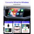 thumbnail image 2 of Wireless CarPlay Adapter 2025 Upgrade, Convert Wired to Wireless Apple CarPlay Adapter, Mini Size with Extension Cable USB & USB-C/Type-C, Stable Control & No Delay, Black, 2 of 8