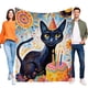 thumbnail image 1 of Fiesta del Gato Negro anti-pilling, suave, ligera, esponjosa y acogedora de lujo para hogar y cocina – Perfecta para niños y adultos, 100 x 150 cm, 1 of 6