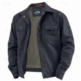 thumbnail image 4 of Men's Cargo Pocket Jacket Fashion Solid Color Outdoor Climb Pocket Long Sleeve Cargo Jackets Durable Breathable Workwear Top for Men, 4 of 5