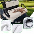 thumbnail image 5 of Golf Cart Seat Covers for 2 Seater,Spring Cow Microfiber Cart Seat Towel Blanket,Botanical Blossom Motif Country Florals Absorbent Breathable Non Slip Bench Seats Protector for Golf Course 51"x31", 5 of 9
