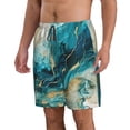 thumbnail image 2 of Pofeuu Abstract Ocean Currents Prin Men's Swim Trunks Quick Dry Bathing Suit Swimming Board Shorts Mesh Lining Beach Swimwear-Small, 2 of 6