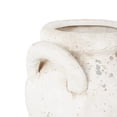 thumbnail image 5 of DecMode 8" Antique Style Distressed Cream Ceramic Vase with Handles, 5 of 9