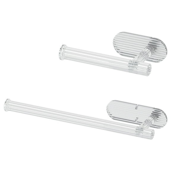 2pcs Acrylic Bathroom Towel Holder - Kitchen Bathroom Organizer Hand Towel Bar Towel Hanger for Bathroom Kitchen Towels Washcloths