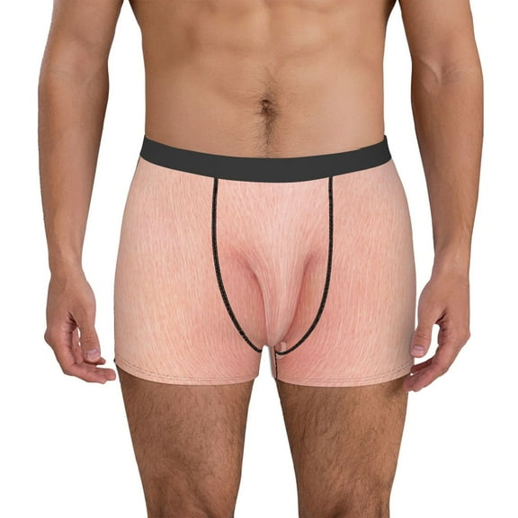 Uemuo Pig'S Tail Pattern Men's Boxer Briefs,Trunk Anti-Chafing,Comfortable, Durable, and Stylish Underwear-
