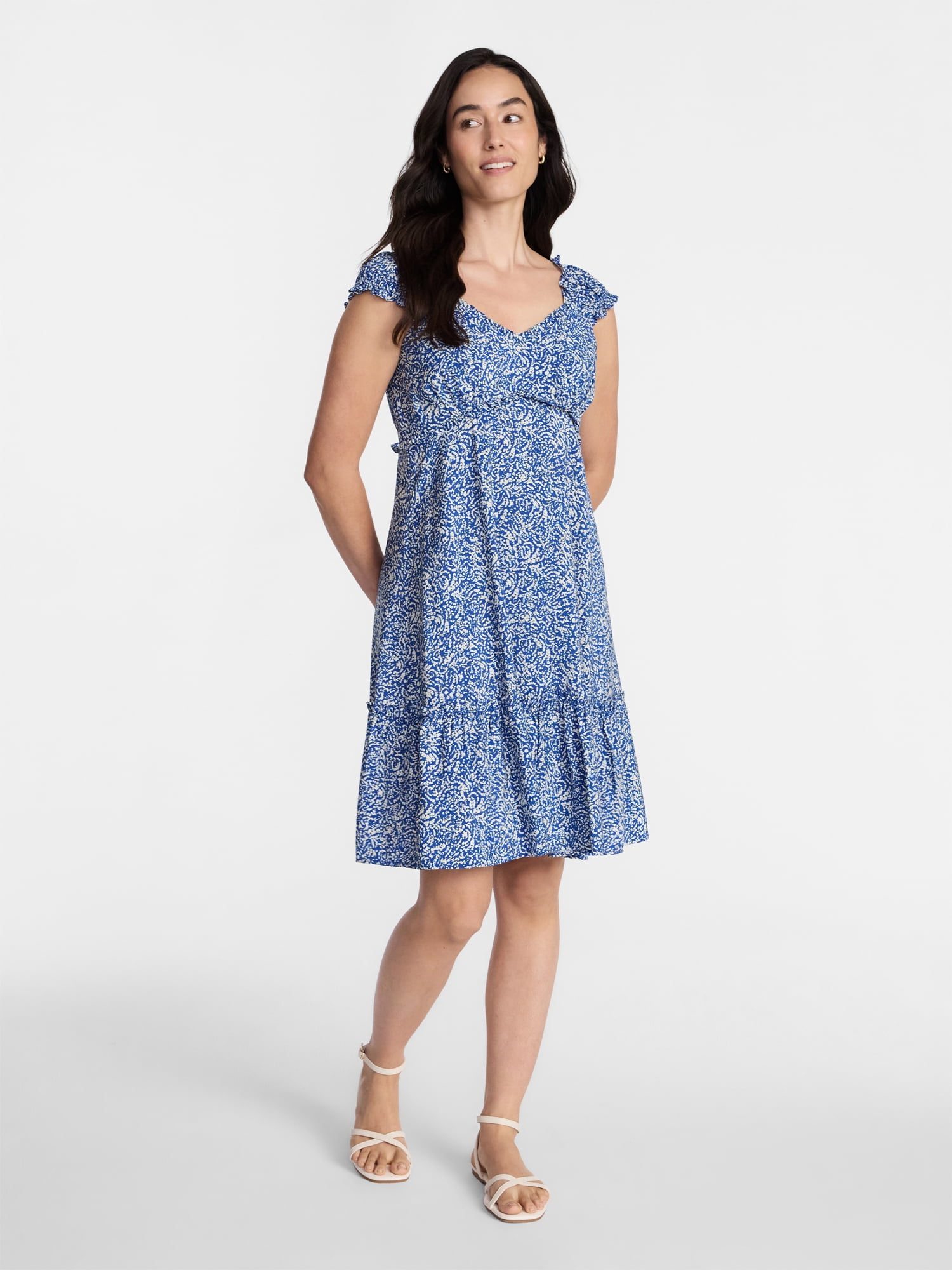Time and Tru Women’s Empire Waist Mini Dress, Sizes XS-XXXL