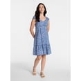 thumbnail image 2 of Time and Tru Women’s Empire Waist Mini Dress, Sizes XS-XXXL, 2 of 5