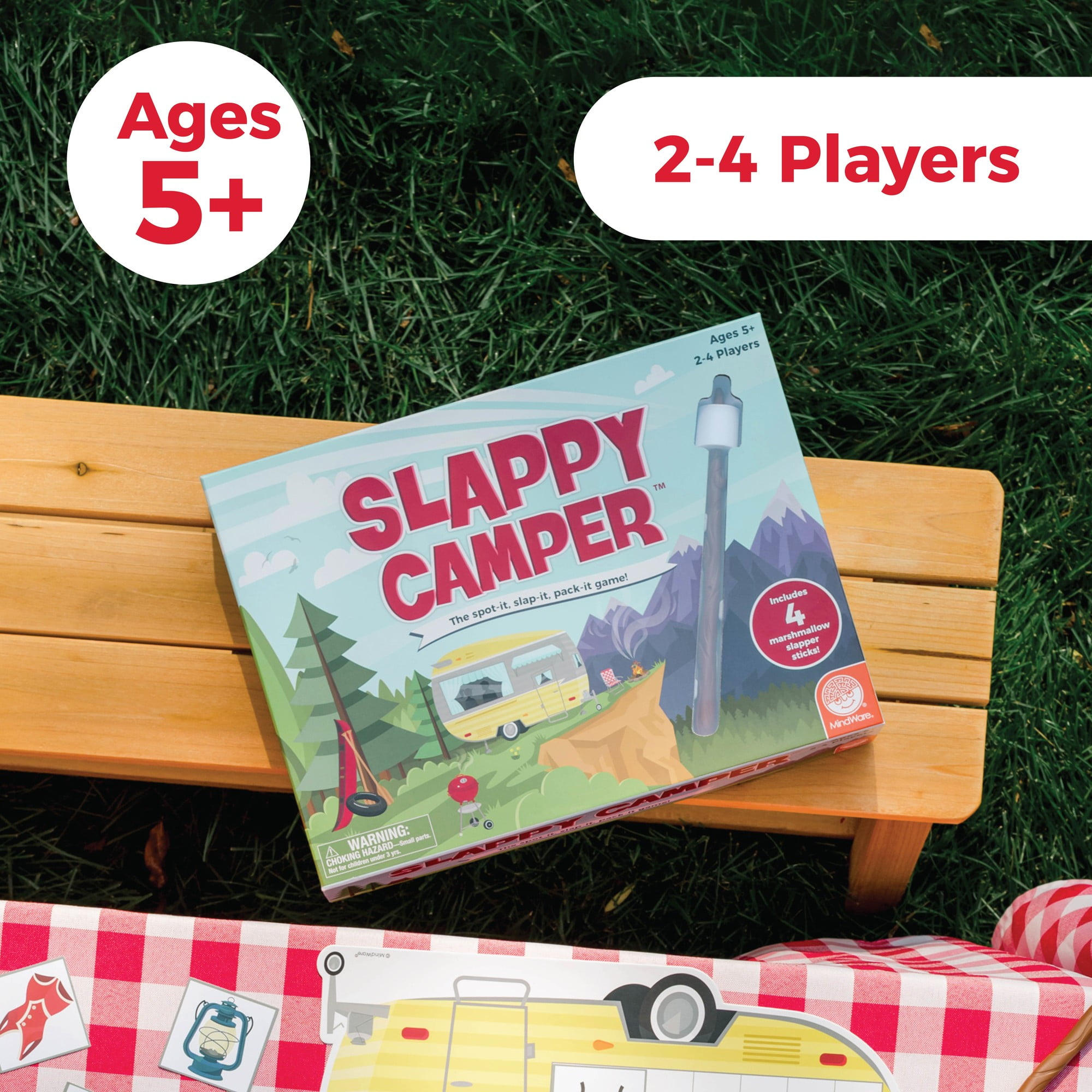 MindWare Slappy Camper Game for Quick Thinking, Reflexes, and Storytelling, 2-4 Players