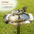 thumbnail image 6 of Alpine Corporation 19" x 34" Plastic Vintage Birdbath, Bronze, 6 of 12
