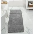 thumbnail image 4 of Better Trends 3 Piece Bathroom Rug Set, 100% Cotton, Extra Soft Tufted Bath Mat, Water Absorbent & Non Slip Bath Rug, (Gray) Granada Collection, 4 of 7