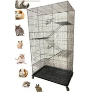55" Extra Large 5-Tiers Small Animal Critter Rolling Stand Habitats Cage Guinea Pig Ferret Chinchilla Sugar Glider Rats Mice Hamster Gerbil Mouse Hedgehog Squirrel Rodent Degu Dagus