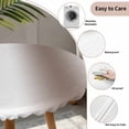 thumbnail image 3 of White Brown Round Tablecloth for 45-54 Inch Tables,Fitted Table Cover with Elastic Edge,Modern Gradient Vertical Stripes Geometric Waterproof Outdoor Table Cloth Protector for Patio Garden Dinner, 3 of 9