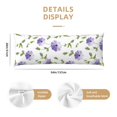 thumbnail image 2 of Bixox Purple Chicory Print Body Pillow Cover with Zipper Closure, Cozy Fuzzy Fleece Body Pillow Case Cover 20 x 54 Inches,Long Body Pillow Pillowcase, 2 of 6