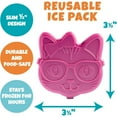 thumbnail image 4 of Bentology Lunch Bag Set w Matching Reusable Water Bottle & Hard Ice Pack- Pink Blue Kitty Cat- Insulated Tote, Stainless Steel Insulated Thermos, Hard Ice Pack- Perfect for Kids, Girls & Boys, 4 of 6