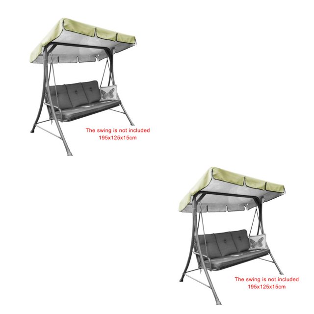 Cateissary Cubierta para columpio de 3 asientos, cubierta para jardín, impermeable, resistente a los rayos UV, sombra para silla, polvo/vela, patio Type4 NO4 Cateissary CBP584435
