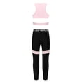 thumbnail image 2 of YEAHDOR Kids Girls Activewear Athletic Crop Top with Leggings Gym Sports Suit Outfit Set, 2 of 7