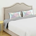 thumbnail image 3 of Yayeee Pillowcase Standard Size Set of 2 Satin Wrinkle Resistant Pillow Case, Purple Geometric, 3 of 7