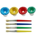 thumbnail image 2 of Spill Proof Paint Cups 4Pcs Non Spill Paint Cup + 4Pcs Paint Brush Assor, 2 of 8