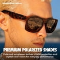 thumbnail image 3 of Grinderpunch Polarized Square Sunglasses for Men UV400 Protection Driving Fishing Sunglasses Mens Shades Mirrored Sunglasses - 2Pack Matte/Black - Brown, 3 of 9