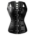 thumbnail image 2 of YouLoveIt Women Corset Faux Leather Corset Vest Plus Size Lingerie Steel Boned Women Trainging Faux Leather Corset Shapewear, 2 of 8
