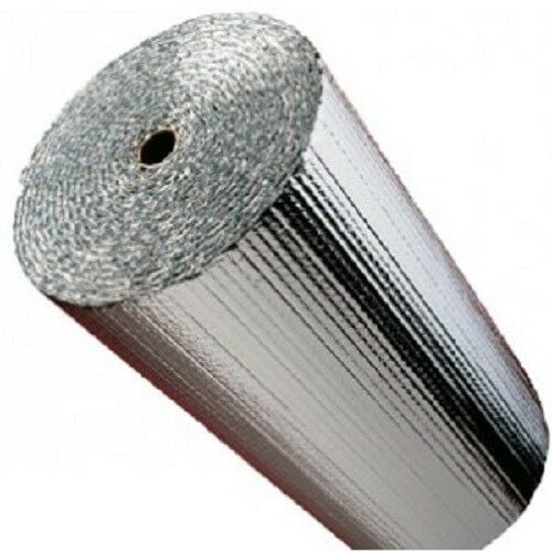 HEAVY DUTY DOUBLE  FOIL AIR BUBBLE SILVER CELL INSULATION 36 SQ M FREE SHIPPING 