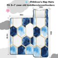 thumbnail image 5 of Blue and Gold Marble Pattern Teens Toddler Nap Mat with Pillow, Sleeping Mat Bag for Preschool Daycare 60"x20", 5 of 6