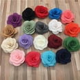 thumbnail image 2 of facefd 20 Pieces Silk Rose Flower Head Bud DIY Craft Wedding Decor Dark Green, 2 of 5