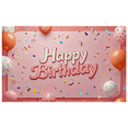 thumbnail image 7 of Pink Background Happy Birthday Banner with Balloons and Confetti Party Decorations Photography Props for Birthday Party Celebrations Event Decor Backdrop, 7 of 7