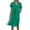 C-Green680, variant on Women's V Neck Casual Dress Summer Beach Short Sleeve Comfortable Loose Fit Soft Lapel Midi Dress Linen Stylish Dresses