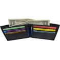 thumbnail image 3 of Marshal Genuine Lambskin Soft Leather Bifold Men's Wallet with inner Zipper, 3 of 8