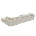thumbnail image 5 of Rustic Manor Saniyah Cream White Linen Sofa U-Chaise Sectional, 5 of 9