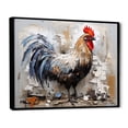 thumbnail image 2 of Designart "Faithful Rooster Depiction III" Animals Rooster Floater Framed Canvas Prints, 2 of 5