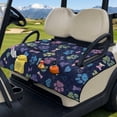 thumbnail image 3 of Whosucclay Paw Print Bones Stars Golf Cart Seat Towel, 51.18 x 30.3 inches 4 Convenient Pockets Reusable Golf Cart Seat Cover, 3 of 9