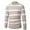 Khaki, variant on YHAJDS Men's Winter Casual Sweaters,Mens Button Down Sweater Casual Sweaters for Men Striped Solid Color Thick Warm Half High Neck Long Sleeve Knitted Top with Button Pocket