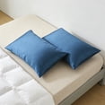 thumbnail image 4 of Velvet Pillowcases Standard Size 2 Pack – Soft Envelope Closure Pillow Covers for Hair and Skin, Summer Dorm and Bedroom Bedding, Multicolor Polyester, 4 of 6