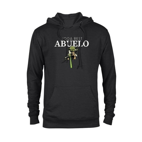 Star Wars Yoda Lightsaber Best Abuelo Birthday DÃa del Padre - Pullover Hoodie for Adults - Customized-Black