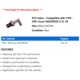 thumbnail image 2 of PCV Valve - Compatible with 1999 - 2001 Isuzu VehiCROSS 3.5L V6 - Beck Arnley, 2 of 2