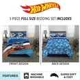 thumbnail image 5 of Hot Wheels Kids 5 Piece Blue Reversible Comforter, Bed in a Bag, Full, 5 of 8