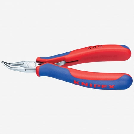 UPC: 0843221004569 | Knipex Bent Round Nose Plier 4-1/2  L Smooth 35 42 115