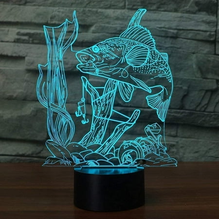 

LINLIN 3D Visual Effect Bedside Table Lamp 7 Colors Changing LED Touch Switch Desk Night Light Decorative Stand Lamp for Birthday Christmas