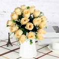 thumbnail image 6 of HuiXinOu 18-Head Artificial Rose Bouquet, Faux Silk Flower Arrangement, Suitable for Wedding Centerpieces, Home Table Decor and Office Parties, Elegant and Lifelike, 6 of 6