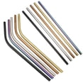thumbnail image 4 of 10 colores reutilizables pajitas de acero inoxidable ecológico juego de pajitas de Metal coloridas Bar accesorios de fiesta, 4 of 4