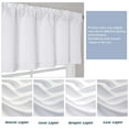 thumbnail image 2 of OVZME White Valance for Window 14 Inches long, Small Window Kitchen Valance Curtain, Rod Pocket Cafe Valance for Living Room Bedroom Bathroom Laundry Basement, 60"W x 14"L, 1 Piece, 2 of 8