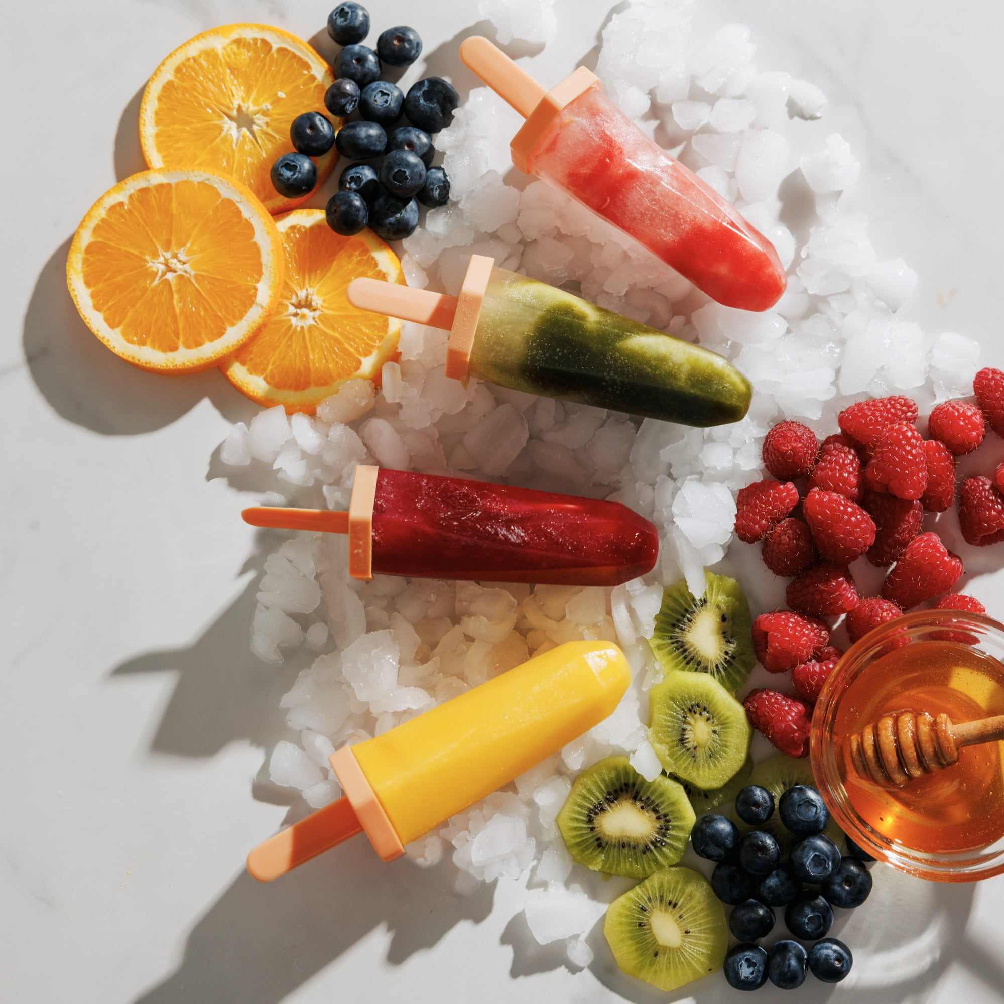 Thyme & Table 4-Well Silicone Ice Pop Mold - Orange