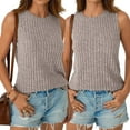 thumbnail image 2 of AviBest 2-Pack Womens Tank Tops 2026 Loose Fit Casual Round Neck Shirts Flowy Sleeveless Summer Tops,S~2XL, 2 of 9