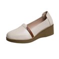 thumbnail image 2 of Willtoo Women's Platform Wedge Heel Mary Jane Shoes Elegant Round Toe Slip On Dress Work Shoes with Arch Support Non-Slip Comfortable Loafers Business Office Daily Wear Heels Shoes, 2 of 5