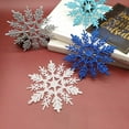 thumbnail image 6 of Christmas Snowflake Pendant 24pcs/set Glitter Plastic Hanging Pendant Ornament for Xmas Tree Window Wall Decoration, 6 of 21