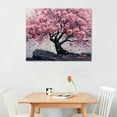thumbnail image 2 of Fenyluxe  Canvas Prints Wall Art Decor: Pink Cherry Blossom Tree Pictures Nature Landscape Artwork for Living Room Framed Ready to Hang 20x16in, 2 of 6