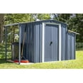 thumbnail image 5 of Arrow Sheds 10' x 5' Galvanized Steel 3-in-1 Pad-Lockable Outdoor Utility Storage Shed, AnthraciteArrow Sheds 10' x 5' Galvanized Steel 3-in-1 Pad-Lockable Outdoor Utility Storage Shed, Anthracite, 5 of 25